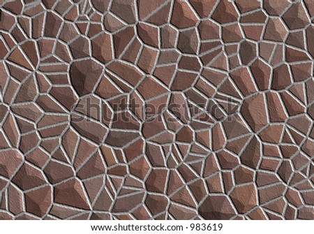 Stone Wall - dark brown stone surface