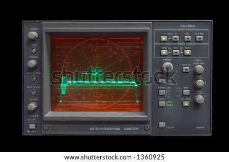 Waveform Monitor - audio vector/waveform monitor idling - clipping path included