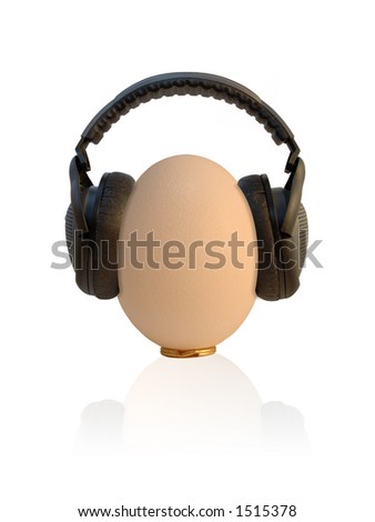 Egg With Headphones