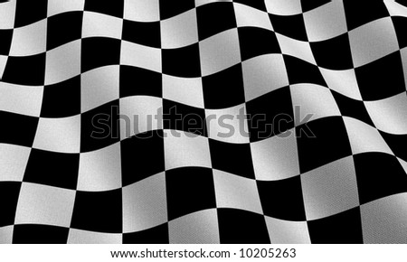 stock photo Highly detailed race flag with fabric texture