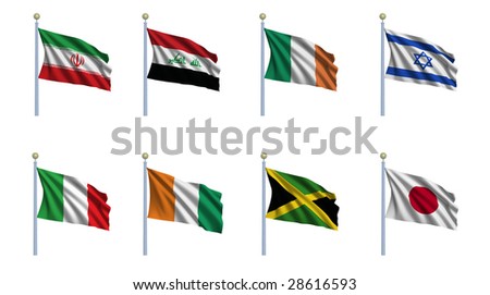 stock photo : World flag set