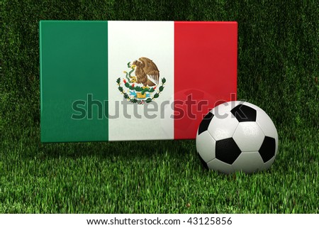 mexico soccer ball. of Mexico with soccer ball