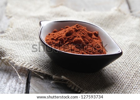 smoked paprika powder traditional condiment for spanish chorizo and others traditional spanish foods. Used too in Indian cuisine