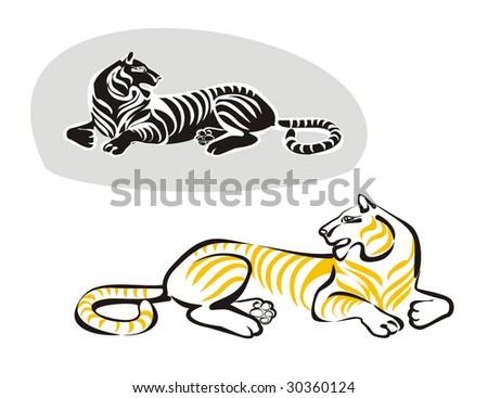 Tiger+silhouette+vector