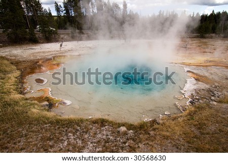 Hot pool in Yellowstone National Park, Wyoming, USA