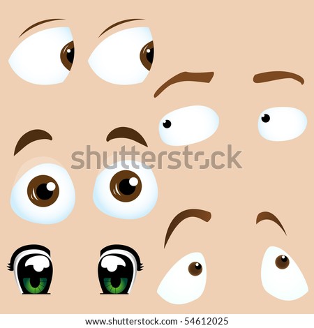 cartoon eyes. Set of 5 cartoon eyes.