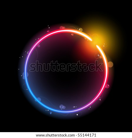 Rainbow Circle Border with Sparkles and Swirls Editable Vector Illustration Rainbow Circle Border with Sparkles and Swirls Editable Vector Illustration