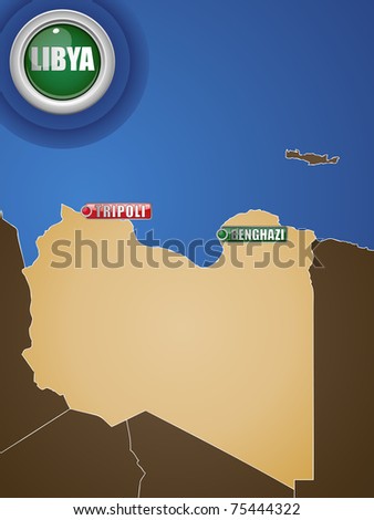 tripoli libya map. stock photo : Libya War Map