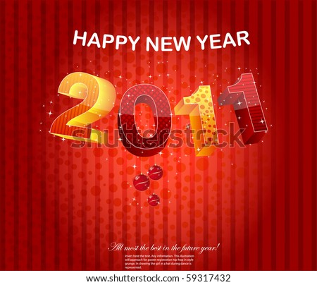 happy new year wallpaper 2011. stock vector : background Happy new year 2011. Vector