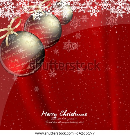 Christmas Backdrop With Balls. Vector - 64265197 : Shutterstock