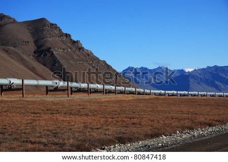 Oil Pipeline on the North Slope of Alaska