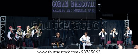 LVIV - MAY 22: Goran Bregovic and his \
