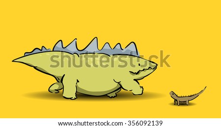 meeting of crocodile and lizard
