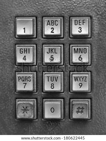 Silver telephone key pad