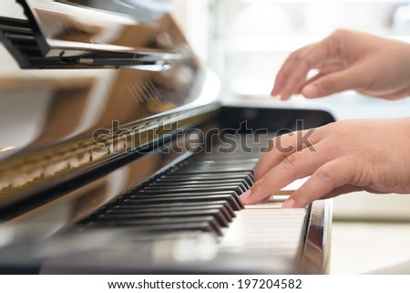 Playing classic piano