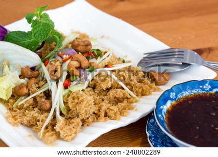 Thai crisp fried catfish