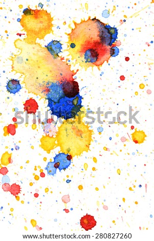 Colorful vivid water color splash background