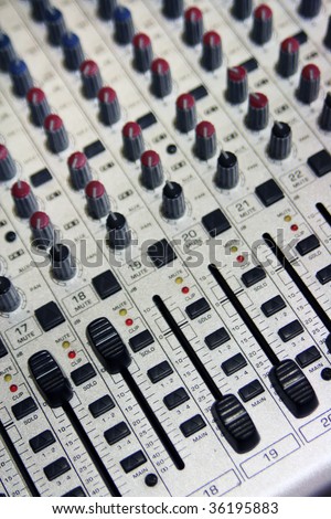 Audio channel mixer and volume control equipment