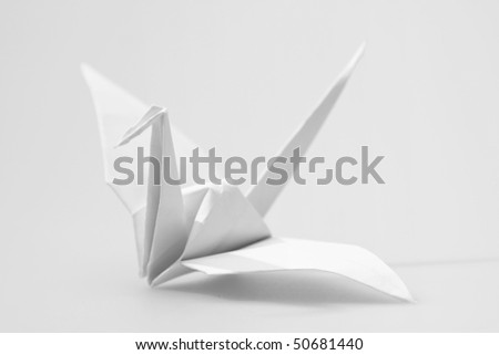 Japanese paper craft origami bird