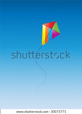 Animated Pictures Of Kites. stock vector : Surfing kite in