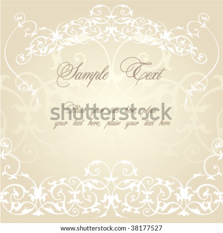 stock vector Wedding invitation vintage card