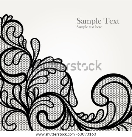 Black Lace Vector Design - 63093163 : Shutterstock