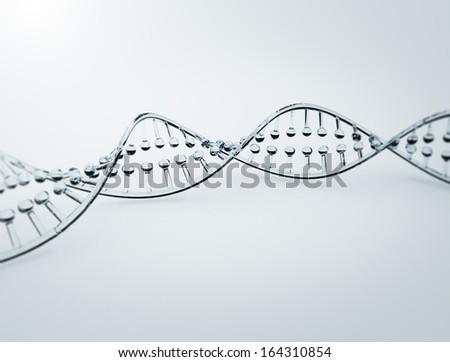 Glass 3D model of an double helix DNA strand Glass 3D model of an double helix DNA strand