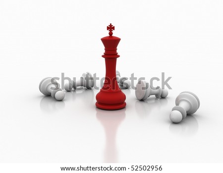 Chess king standing - game over