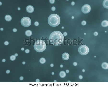 Abstract illustration of cells in mitosis or multiplication of cells