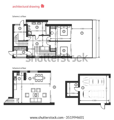 Architecture Drawing Template architectural background. vector illustration. wireframe blueprint Architecture Drawing Template architectural background. vector illustration. wireframe blueprint