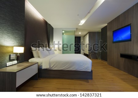 Luxury Modern Hotel Room, Bangkok, Thailand.