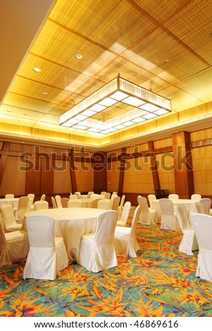 empty dining room in hotel