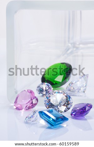 beautiful jewel, emerald, diamonds and sapphires
