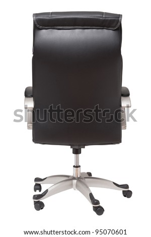 rear view boss chair isolated on white