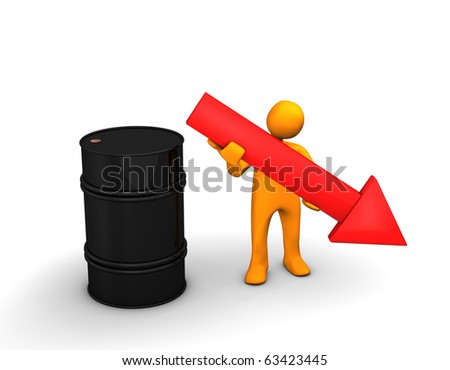 oil barrel cartoon. stock photo : Orange cartoon