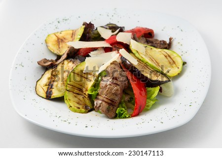 the light salad of grilled vegetables
