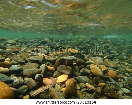 Underwater stones - Landa River, Sumatra, Indonesia