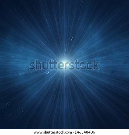 Star explosion in a galaxy of an unknown universe / Time - space travel