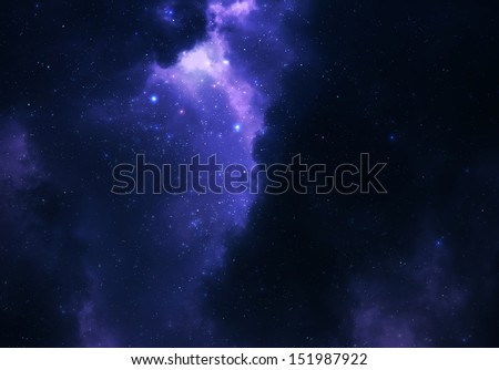 Night sky - Universe filled with stars, nebula and galaxy - solar system