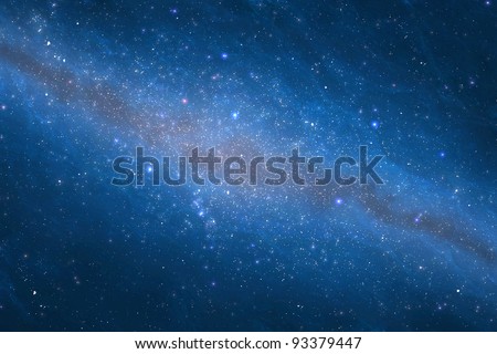 Colorful space shot showing the universe milky way galaxy with stars and space dust.