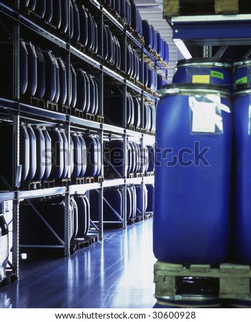 blue storage containers