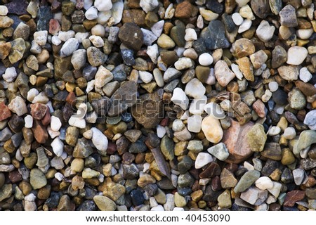 Background image of lots of small river pebbles