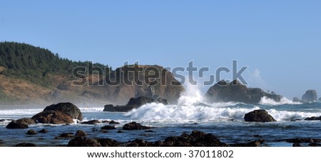 Rough seas along the Oregon coast