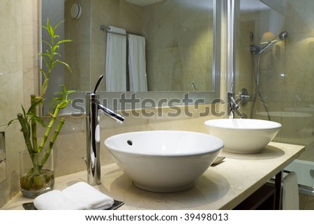 Bathroom Interior Decoration on Modern Style Interior Design Of A Bathroom Stock Photo 39498013