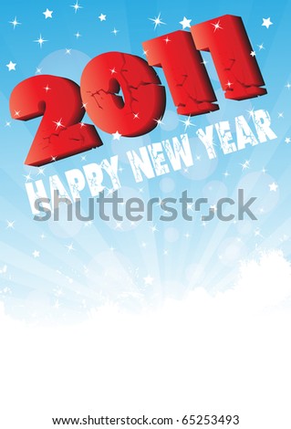 stock vector : Happy New Year 2011. Clip-art