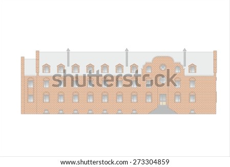The facades of the building, drawing, coloring , a typical building of Moscow, houses, churches.