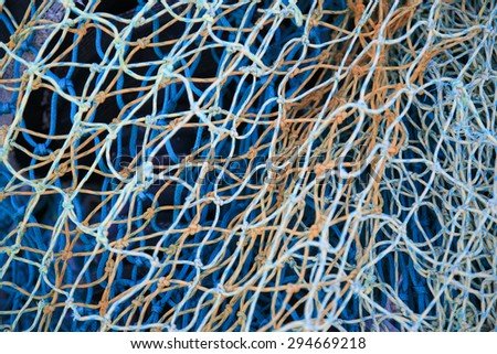 Commercial fishing net background