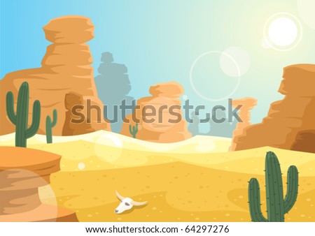 Desert: A desert landscape. No transparency used.