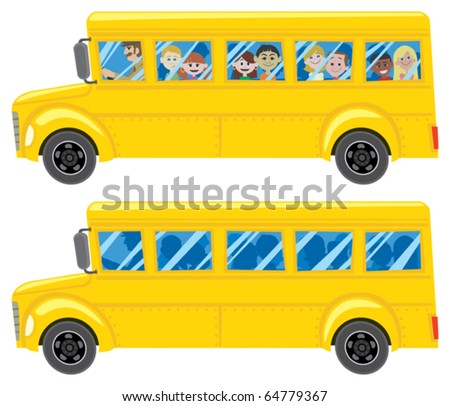 school bus cartoon. stock vector : School Bus: A