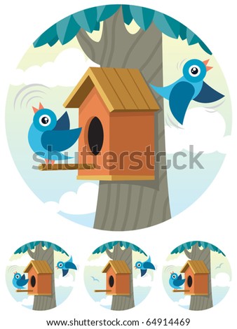 Cartoon Bird House